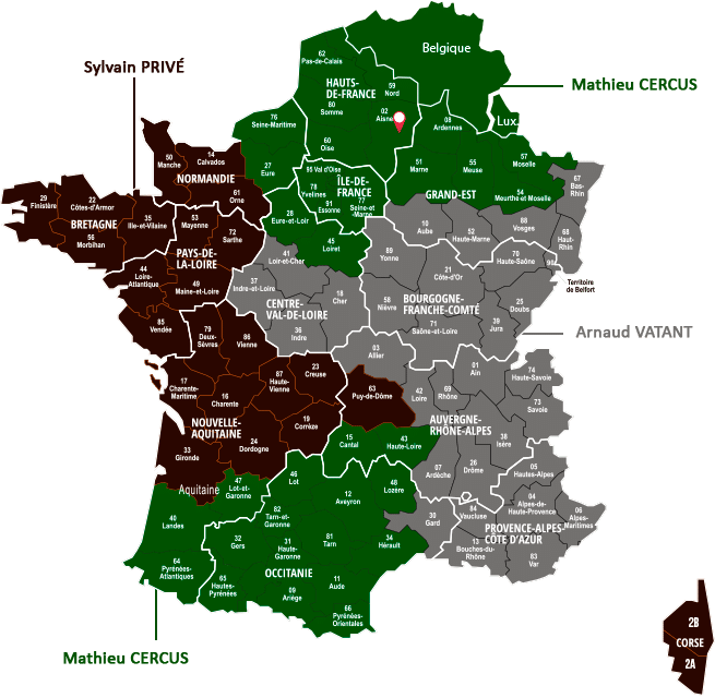 Carte commerciaux Franquet