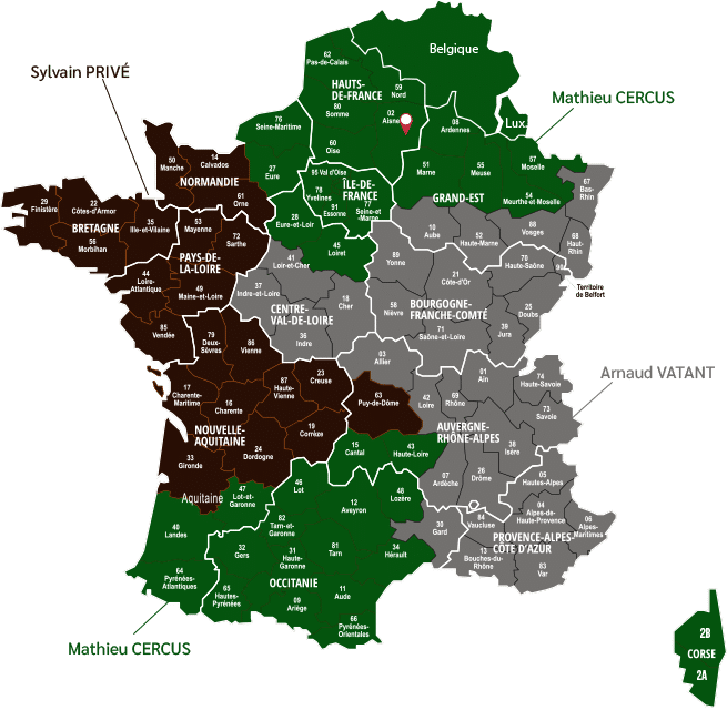 Carte commerciaux Franquet